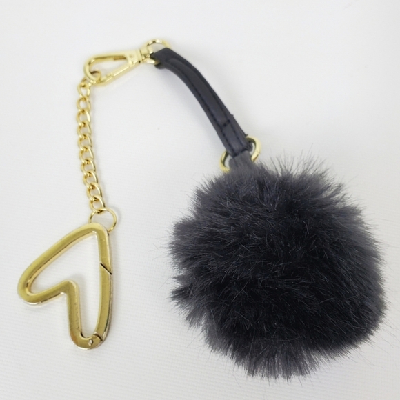 Victoria's Secret Heart and Pompom Purse Keychain Bag Charm - Picture 4 of 5